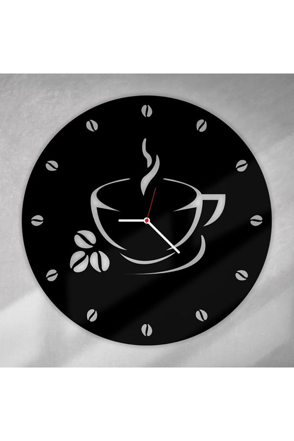 Coffee  Wall clock Wall decoration Wooden material