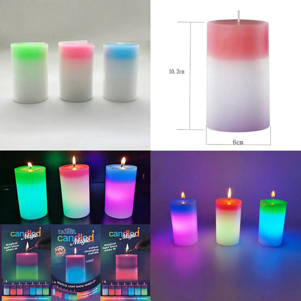 1 candle Magic Colour Changing Wax Candles New Type LED Colorful Light Home Lighting (Random colour)