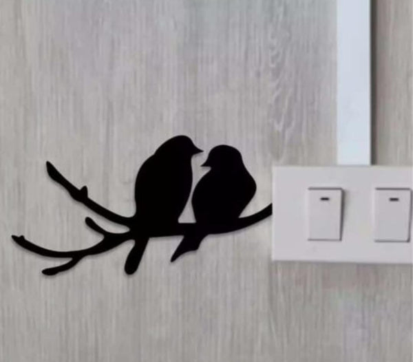 Love Bird Wooden Wall Decoration Or Switch Board Decor Wooden Material