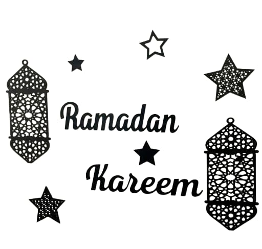 Ramadan Kareem  Wall decorations  Wooden stickers.