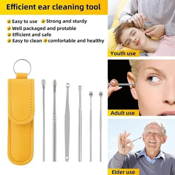 (pack of 100 pcs )Ear Wax Cleaning Kit, 6 Pcs Ear Pick Tools, Wax Removal Kit, (random color)